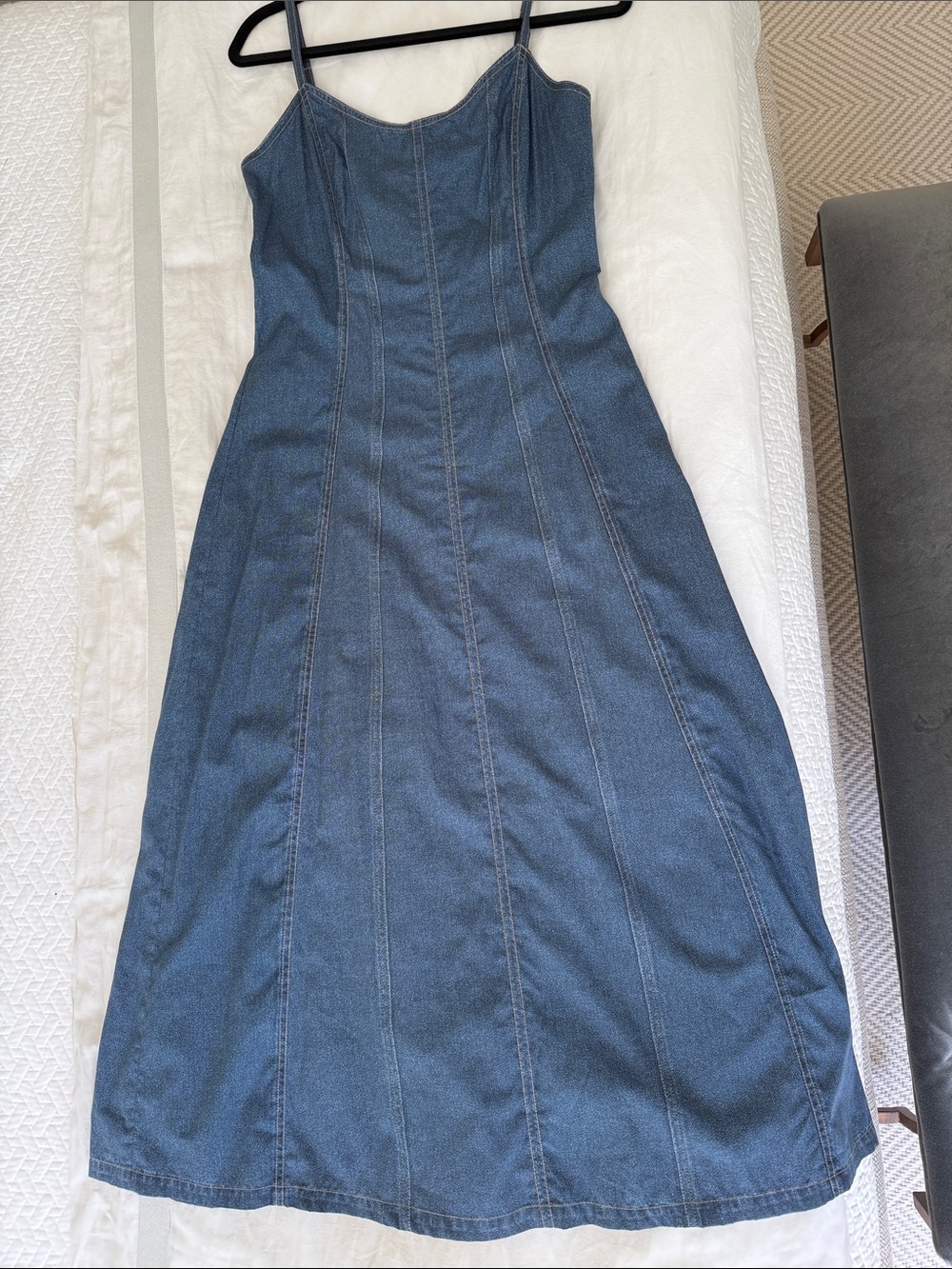 Rag & Bone Blue Denim A-Line Slip Dress - Picture 2 of 5